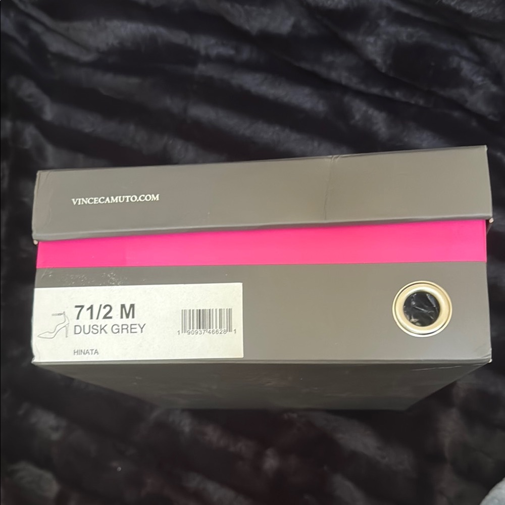 Vince Camuto Dusk Grey and Pink Shoe Box